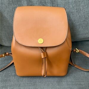Genuine LAUREN Ralph Lauren Medium Tan Leather Backpack